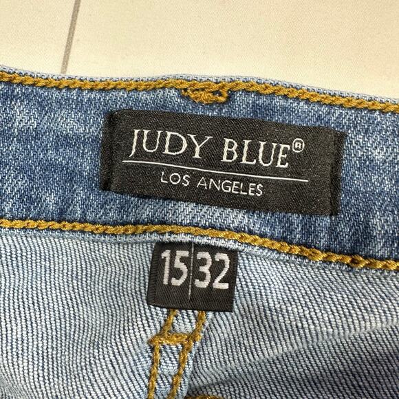 Judy Blue Jeans Womens 32 Paint Splatter Boyfriend Fit Distressed Boho Artsy - Picture 4 of 13